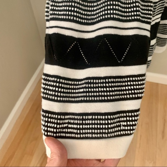 KATE SPADE Rio de Janeiro Fit & Flare Knit Midi Dress Striped 100% Cotton Size S - Picture 8 of 16